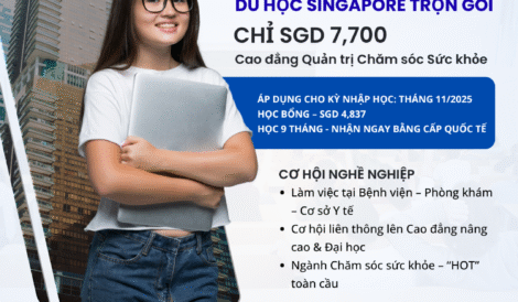 Du học Singapore 2025 – Nhận ngay học bổng SGD 5,000 ngành Quản trị Chăm sóc Sức Khỏe cover