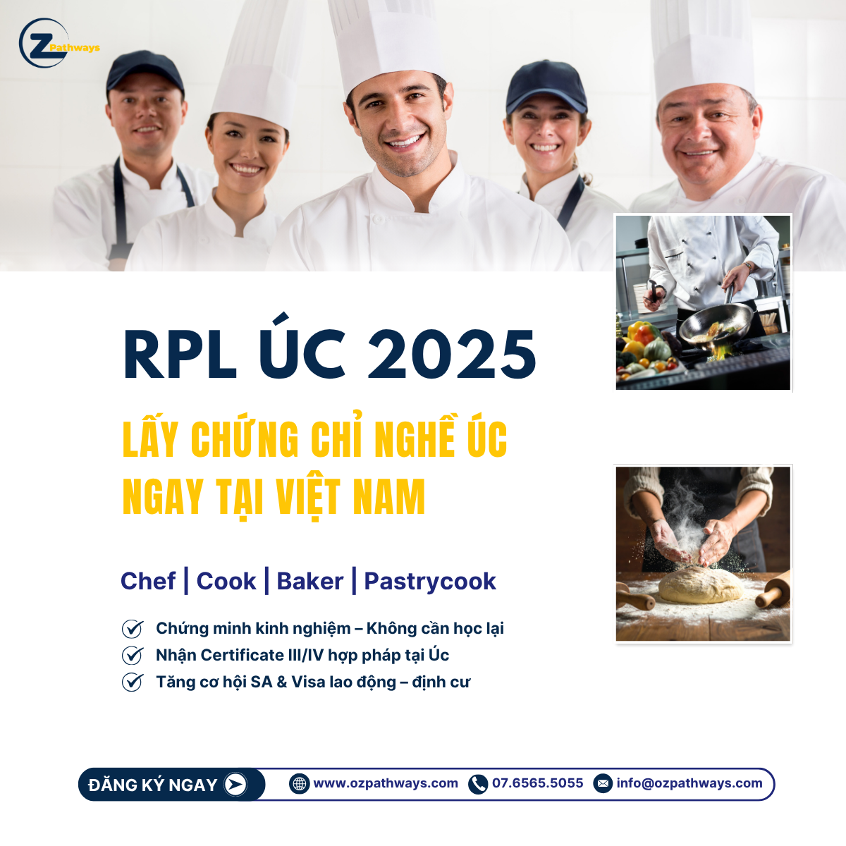RPL Úc Ngành Bếp 2025 – Biến kinh nghiệm làm việc thành chứng chỉ nghề & mở rộng cơ hội visa lao động Úc 1