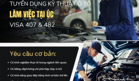 TUYỂN DỤNG KỸ THUẬT Ô TÔ – LÀM VIỆC TẠI ÚC | VISA 407 & 482 1
