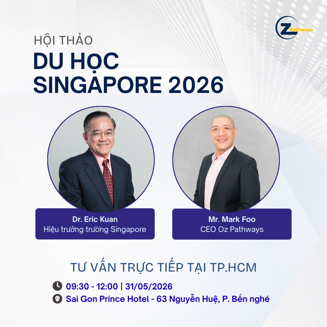 Hội thảo Du học Singapore 2026 tại TP.HCM: Tư vấn lộ trình, chi phí và học bổng đến SGD 3,000 cover