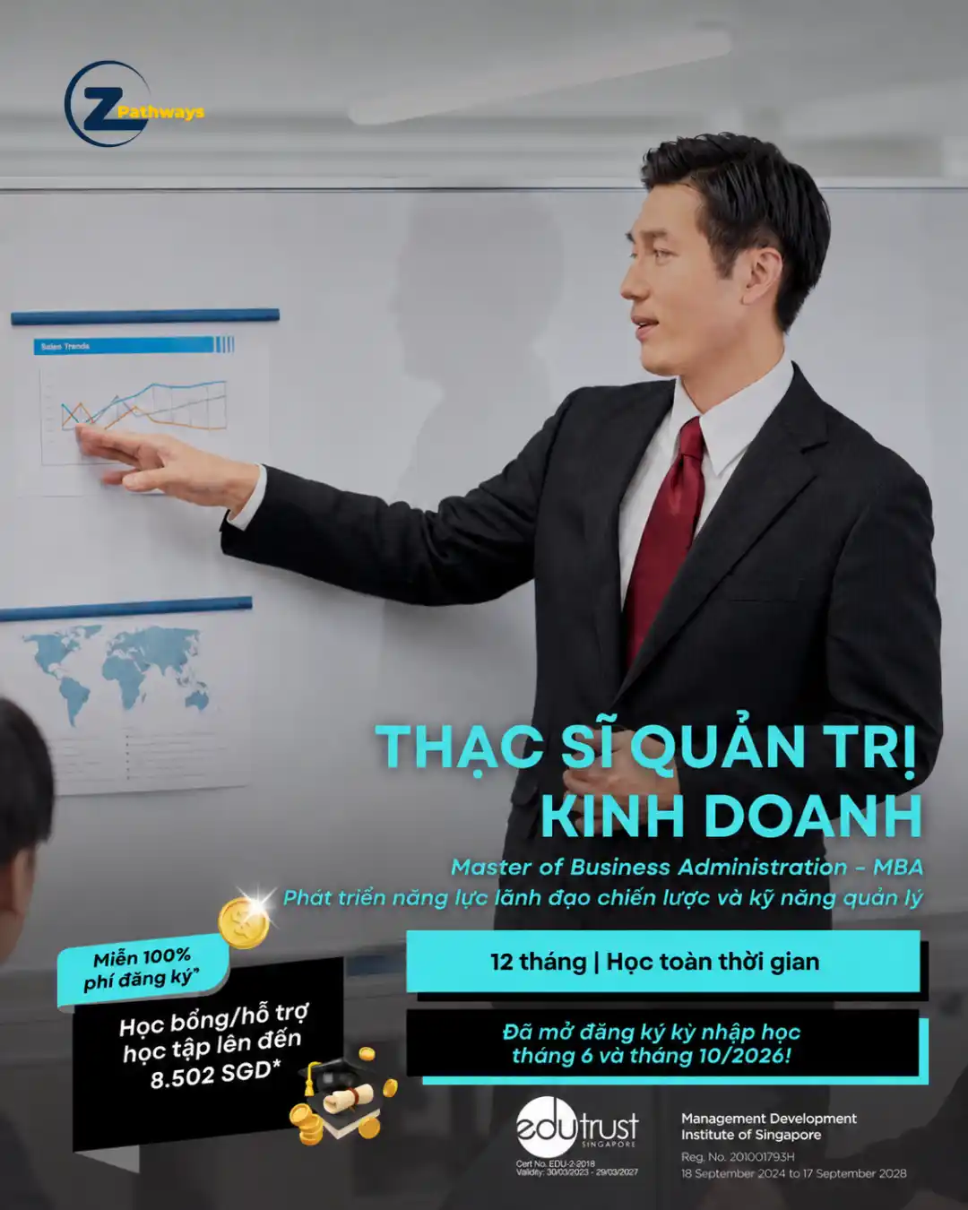 Du học Singapore chương trình MBA: Học bổng 2026