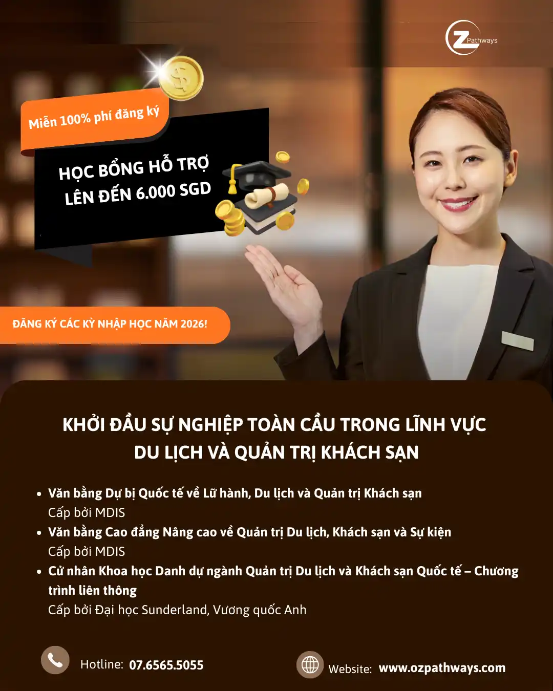 Du học Singapore ngành Du lịch – Khách sạn 2026