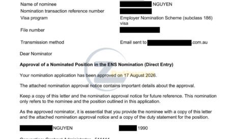Visa 186 Direct Entry: Nomination Được Phê Duyệt 1